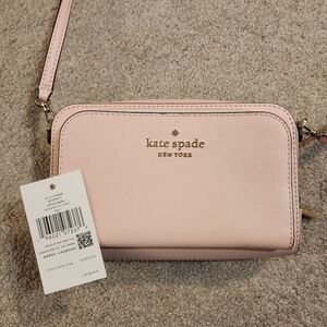 Kate Spade Chalk Pink Staci Dual Zip Around Crossbody Bag
